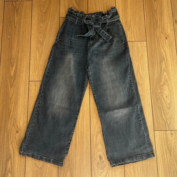 Design Lab Wide Leg Belted Denim - Picture 1 of 1